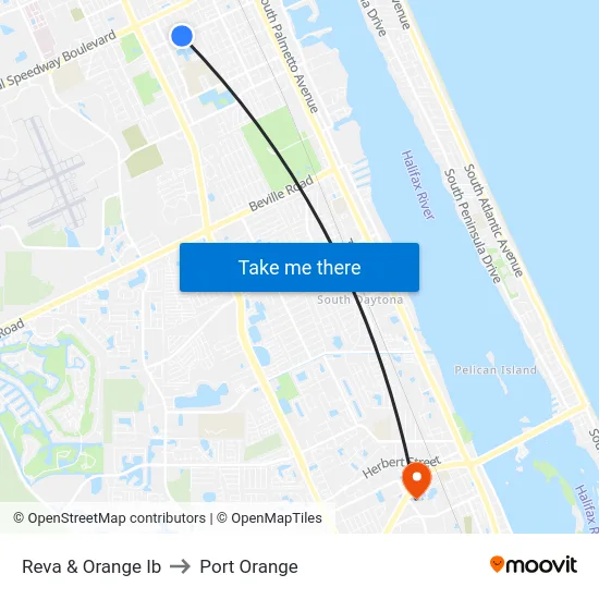 Reva & Orange Ib to Port Orange map