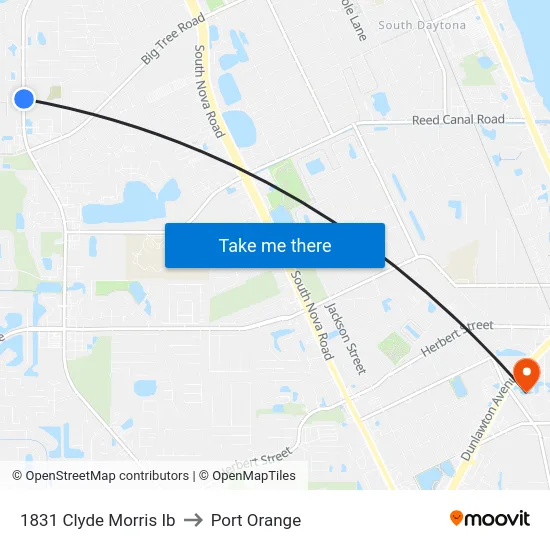 1831 Clyde Morris Ib to Port Orange map