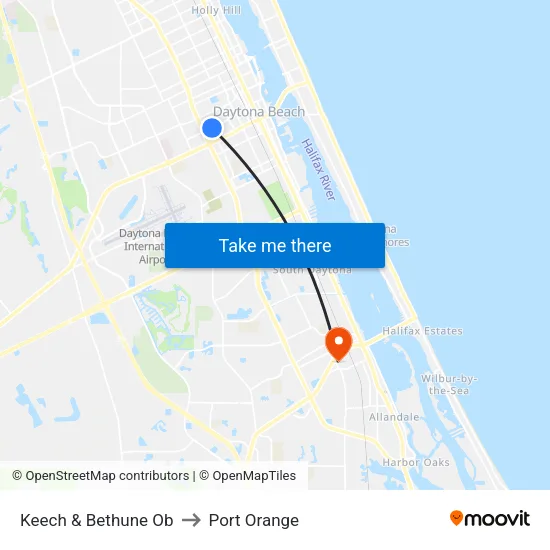 Keech & Bethune Ob to Port Orange map