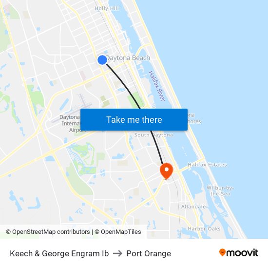 Keech & George Engram Ib to Port Orange map