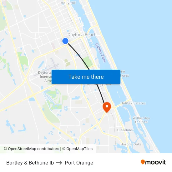 Bartley & Bethune Ib to Port Orange map