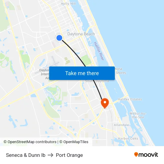 Seneca & Dunn Ib to Port Orange map