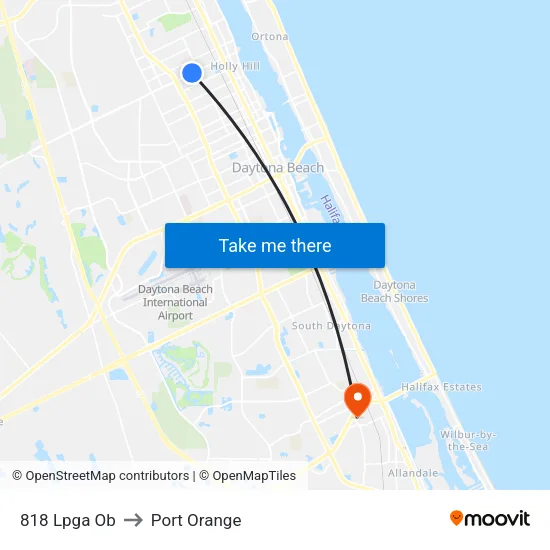818 Lpga Ob to Port Orange map