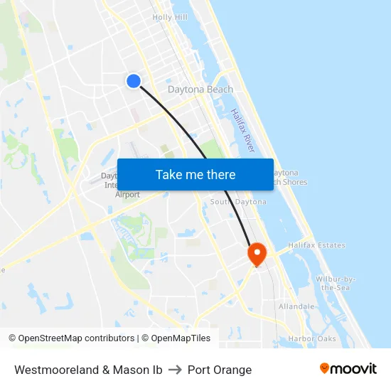 Westmooreland & Mason Ib to Port Orange map
