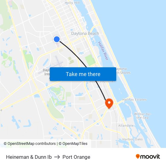 Heineman & Dunn Ib to Port Orange map