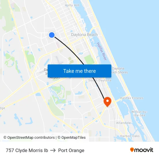 757 Clyde Morris Ib to Port Orange map