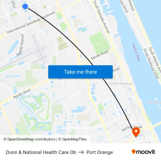 Dunn & National Health Care Ob to Port Orange map