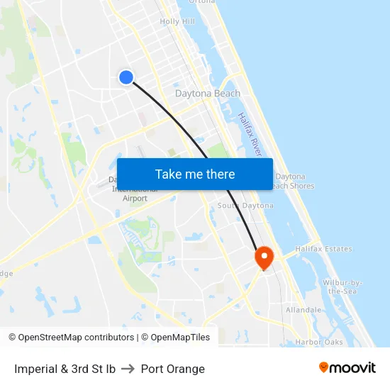 Imperial & 3rd St Ib to Port Orange map