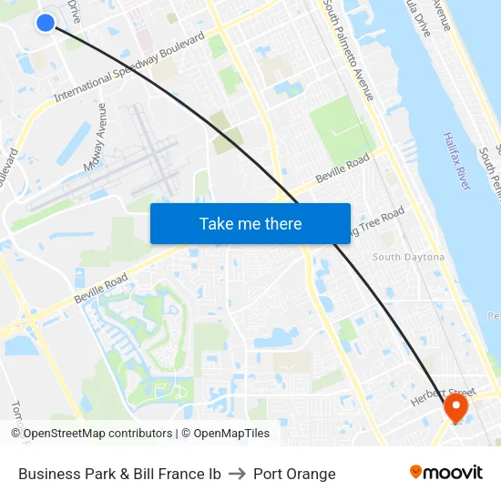 Business Park & Bill France Ib to Port Orange map