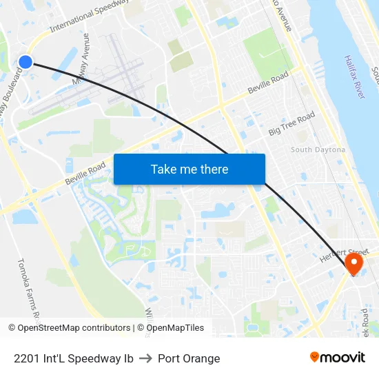 2201 Int'L Speedway Ib to Port Orange map
