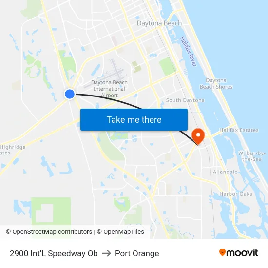 2900 Int'L Speedway Ob to Port Orange map