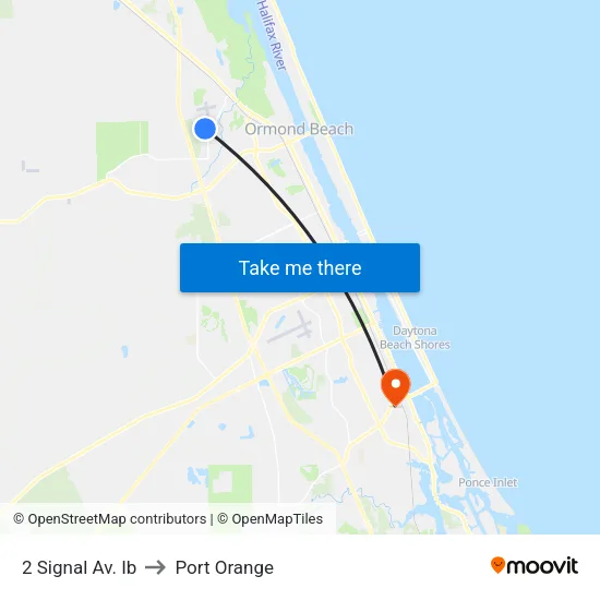 2 Signal Av. Ib to Port Orange map