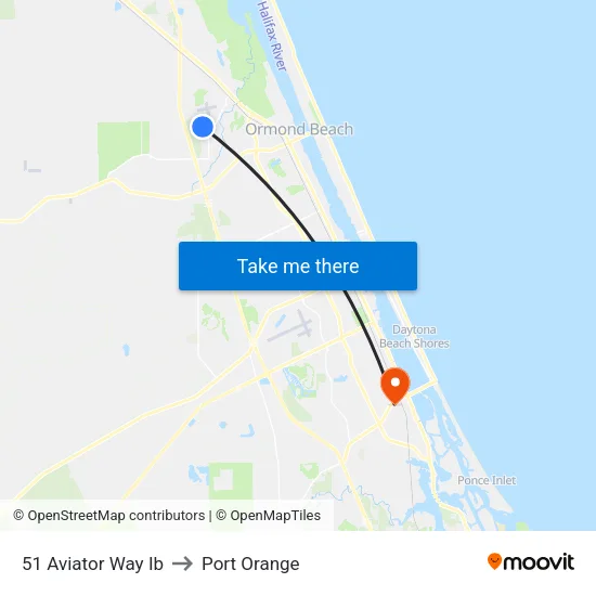 51 Aviator Way Ib to Port Orange map