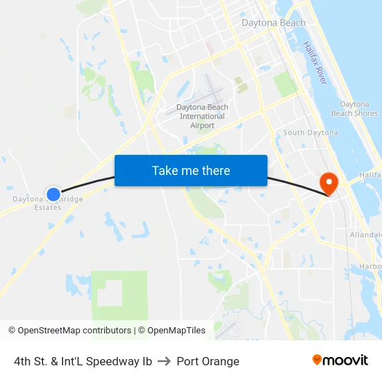 4th St. & Int'L Speedway  Ib to Port Orange map