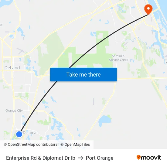 Enterprise Rd & Diplomat Dr Ib to Port Orange map
