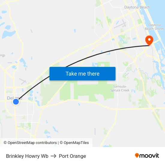 Brinkley  Howry Wb to Port Orange map