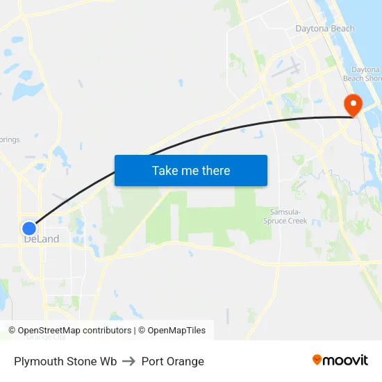 Plymouth  Stone Wb to Port Orange map