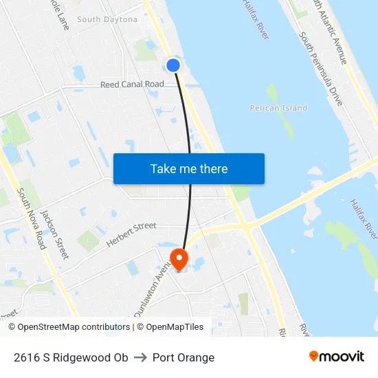 2616 S Ridgewood Ob to Port Orange map
