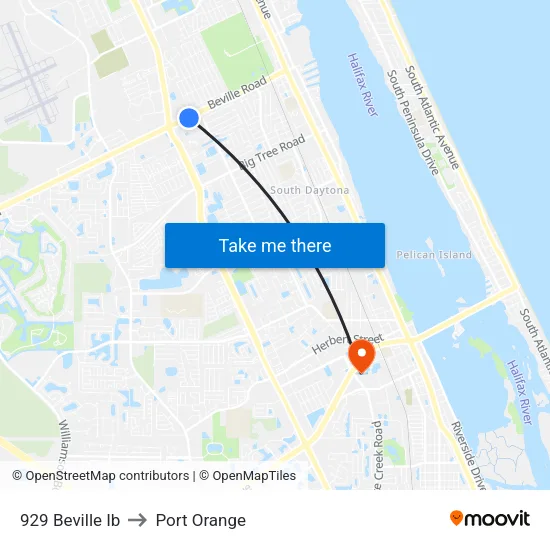 929 Beville Ib to Port Orange map