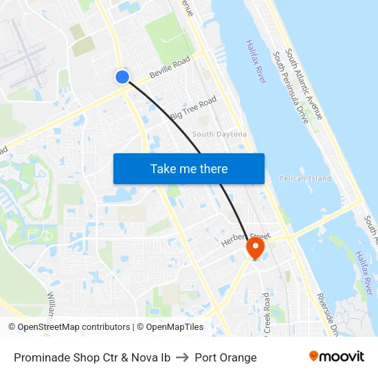 Prominade Shop Ctr & Nova Ib to Port Orange map