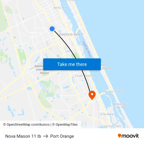 Nova Mason 11 Ib to Port Orange map