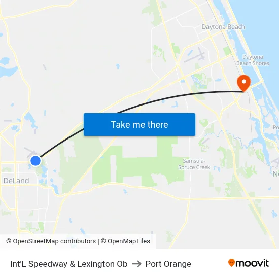 Int'L Speedway & Lexington Ob to Port Orange map