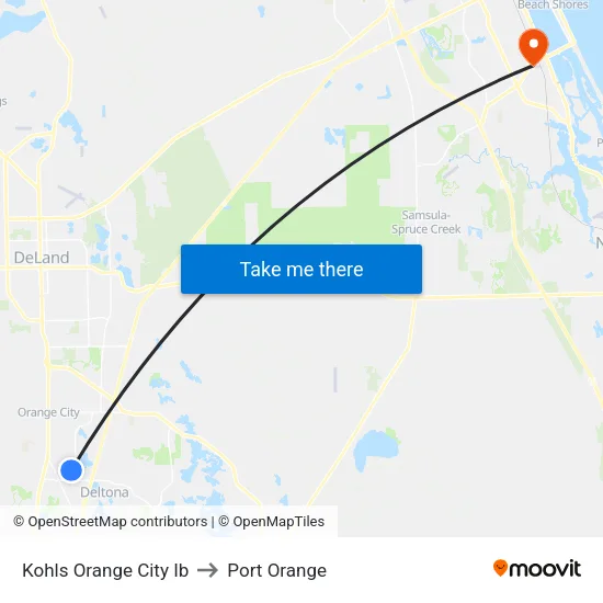 Kohls Orange City Ib to Port Orange map