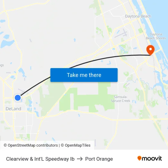 Clearview & Int'L Speedway  Ib to Port Orange map