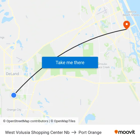 West Volusia Shopping Center Nb to Port Orange map