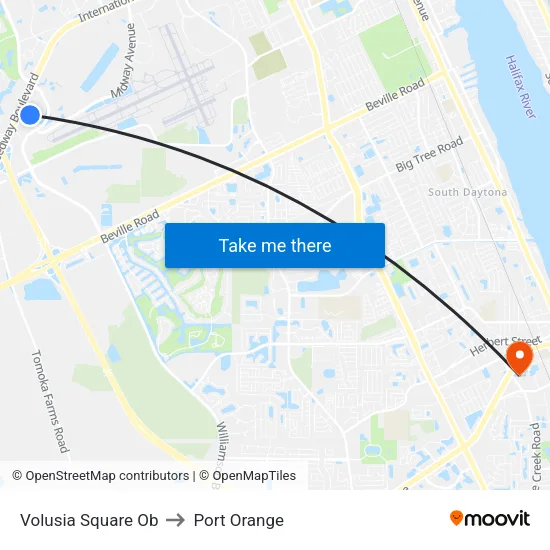 Volusia Square Ob to Port Orange map