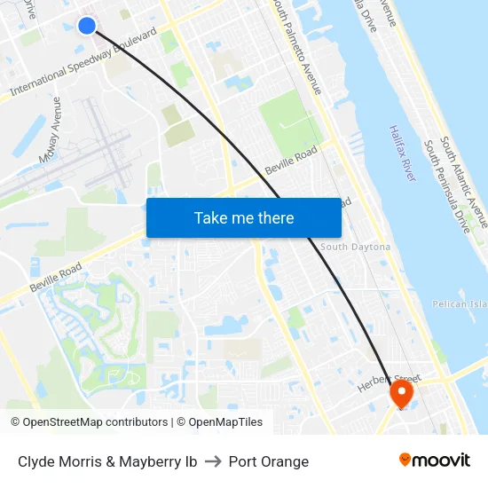 Clyde Morris & Mayberry  Ib to Port Orange map