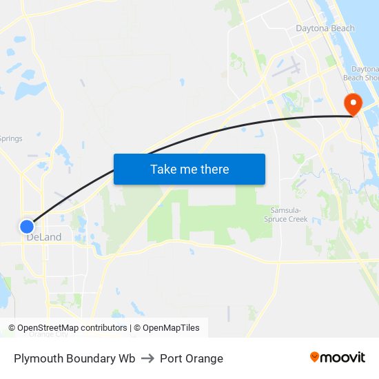 Plymouth  Boundary  Wb to Port Orange map