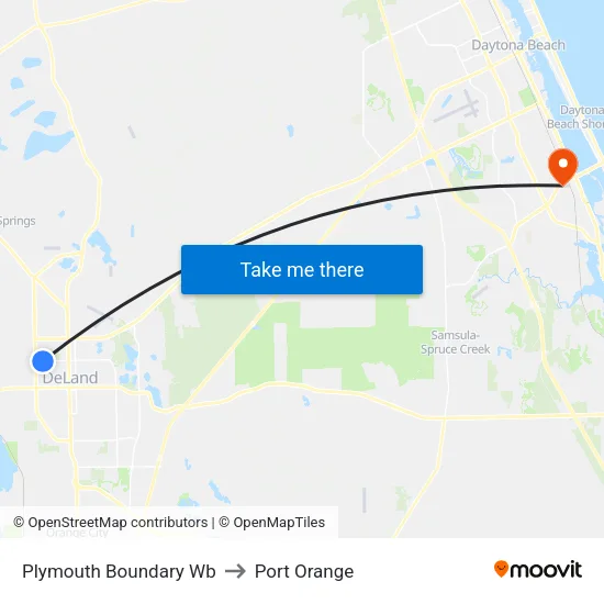 Plymouth  Boundary  Wb to Port Orange map