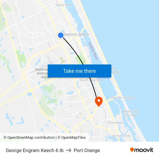 George Engram  Keech  6 Ib to Port Orange map