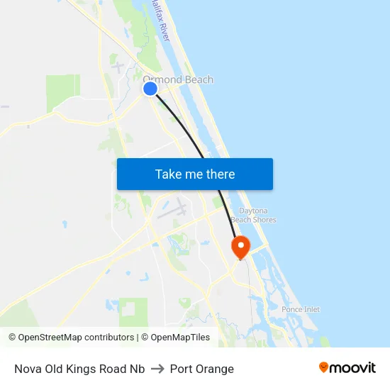 Nova   Old Kings Road Nb to Port Orange map