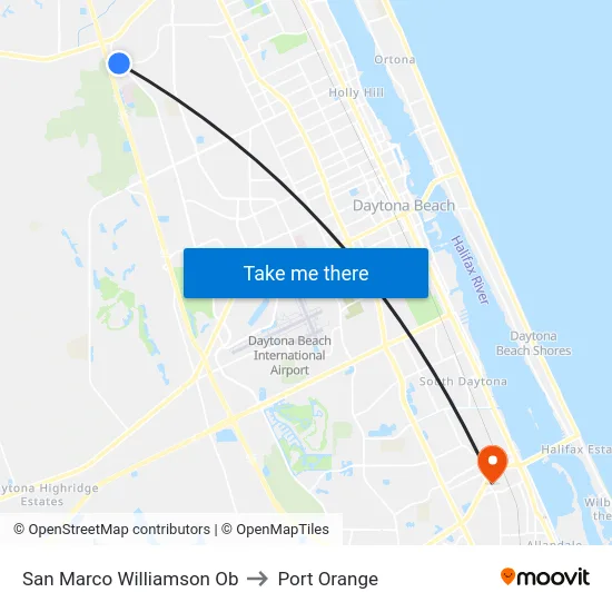 San Marco   Williamson Ob to Port Orange map