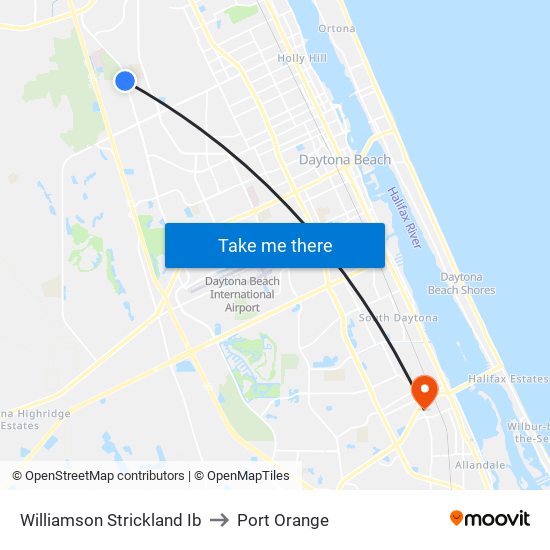 Williamson  Strickland Ib to Port Orange map