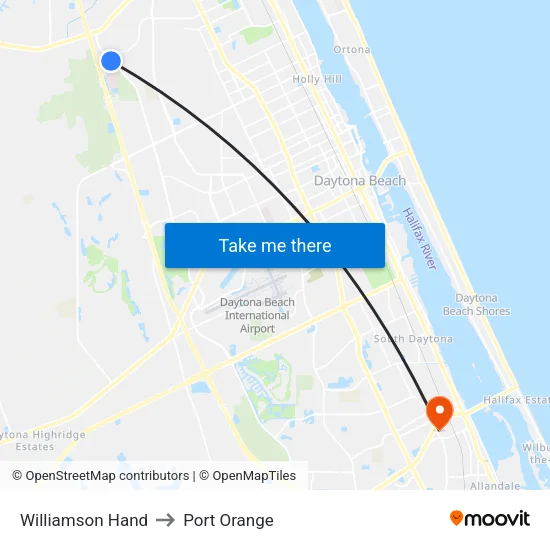 Williamson  Hand to Port Orange map