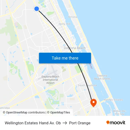 Wellington Estates  Hand Av. Ob to Port Orange map