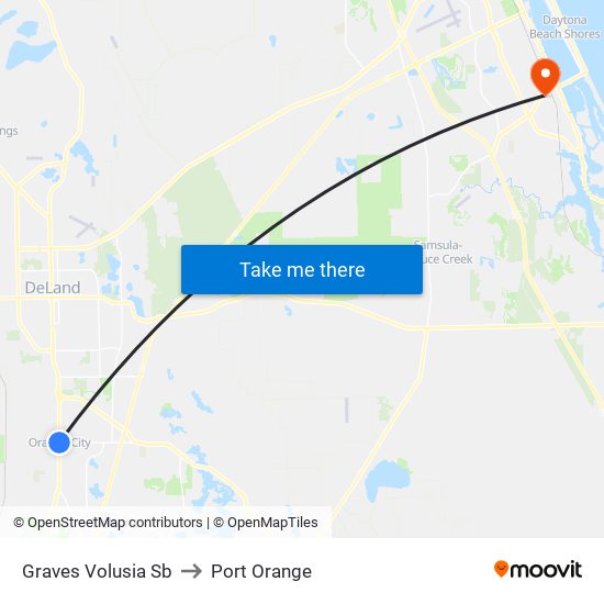 Graves  Volusia Sb to Port Orange map