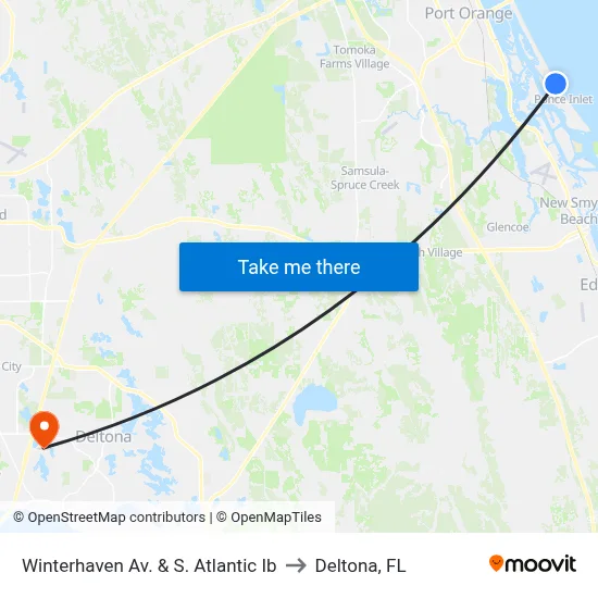 Winterhaven Av. & S. Atlantic Ib to Deltona, FL map