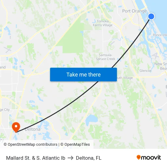 Mallard St. & S. Atlantic Ib to Deltona, FL map