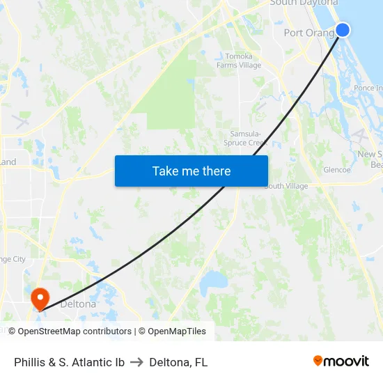 Phillis & S. Atlantic Ib to Deltona, FL map