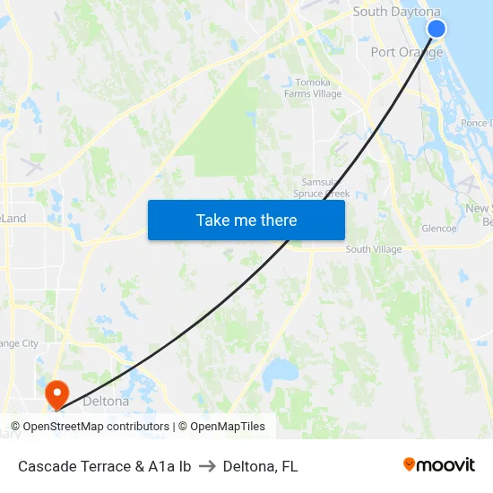 Cascade Terrace & A1a Ib to Deltona, FL map