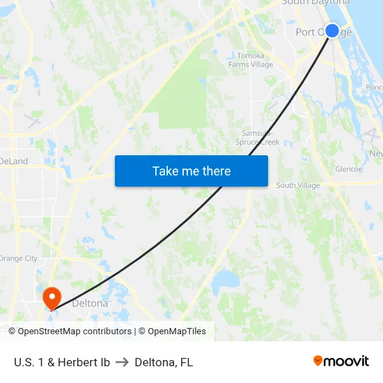 U.S. 1 & Herbert Ib to Deltona, FL map