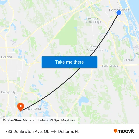 783 Dunlawton Ave.  Ob to Deltona, FL map