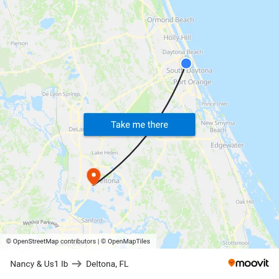 Nancy & Us1 Ib to Deltona, FL map