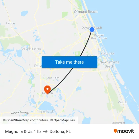Magnolia & Us 1 Ib to Deltona, FL map