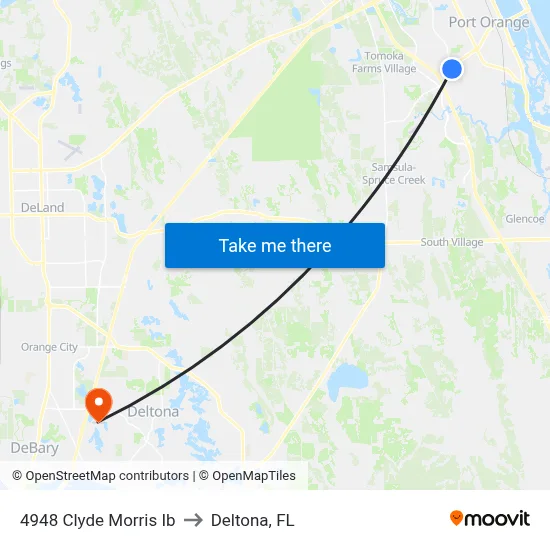 4948 Clyde Morris Ib to Deltona, FL map