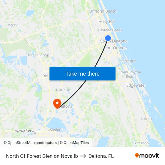 North Of Forest Glen on Nova Ib to Deltona, FL map